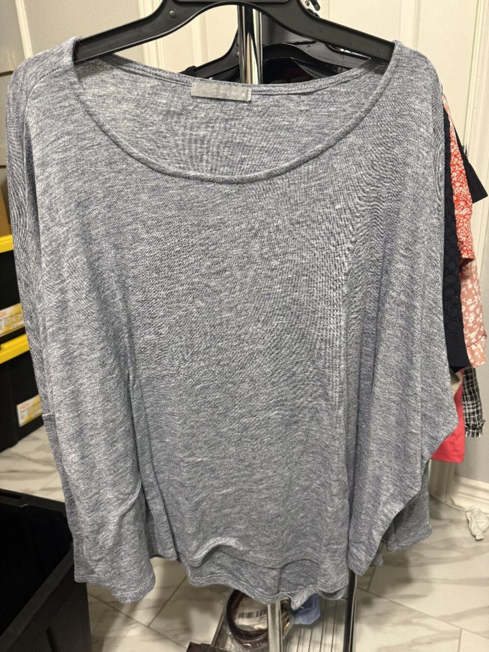 Olivia Moon Women's Relaxed-Fit Top Gray - XL